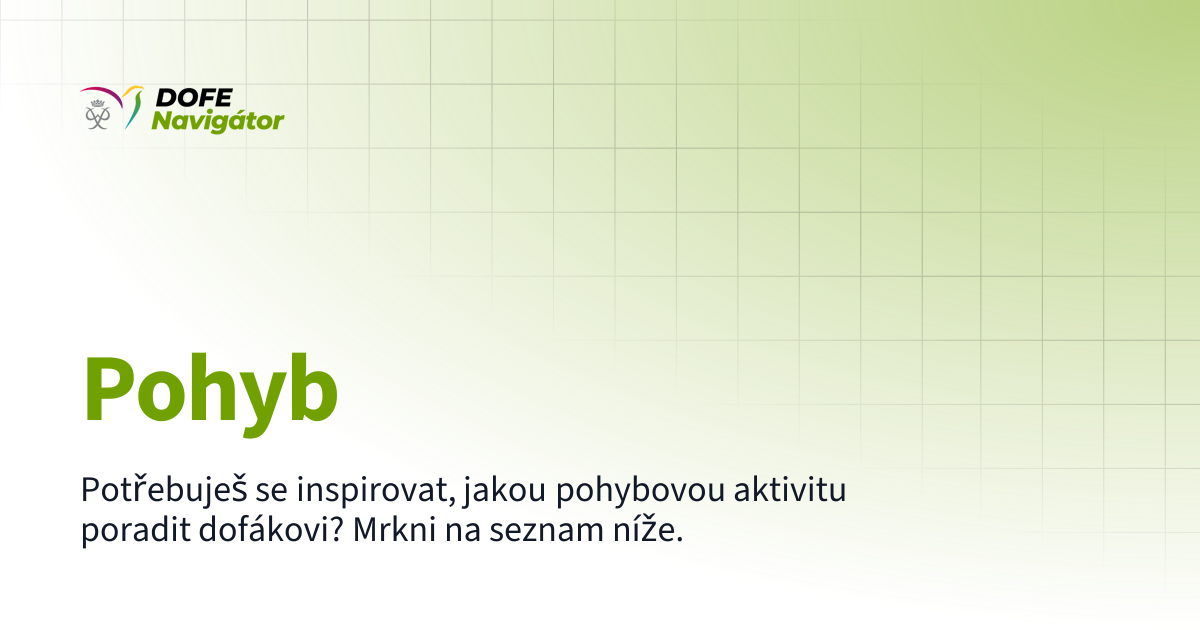 Pohyb | DOFE Navigátor